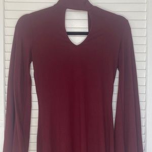 Long sleeve mini turtleneck dress